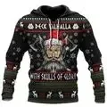 2024 New Hot Christmas Skull 3D Digital Printing Fashion Sweater Casual Comfortable Loose Hoodie Holiday Clothing Streetwear