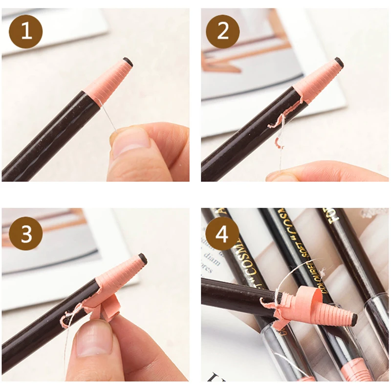 5 Coloured Soft 1818 Eyebrow Pencil Cosmetic Art 1818 Waterproof Microblading Pen Long-lasting Eyebrow Enhancer Makeup Tools