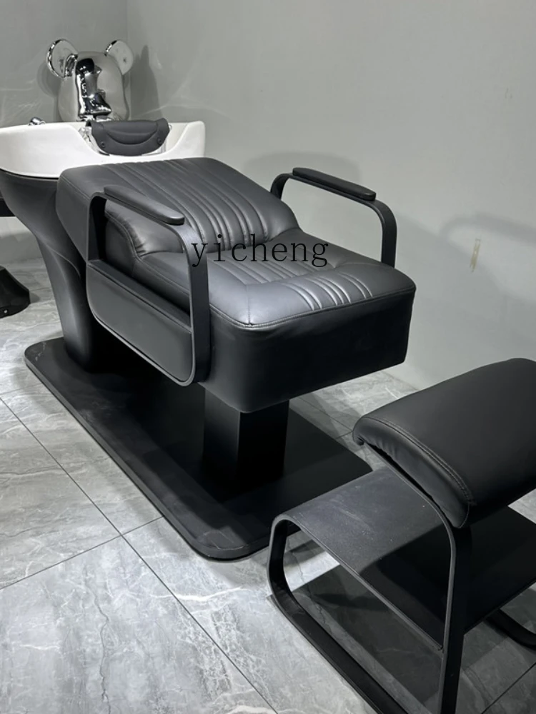 XL for Hair Salon Shampoo Chair Ceramic Head Basin Barber Shop Comfortable Half Lying Flushing Bed