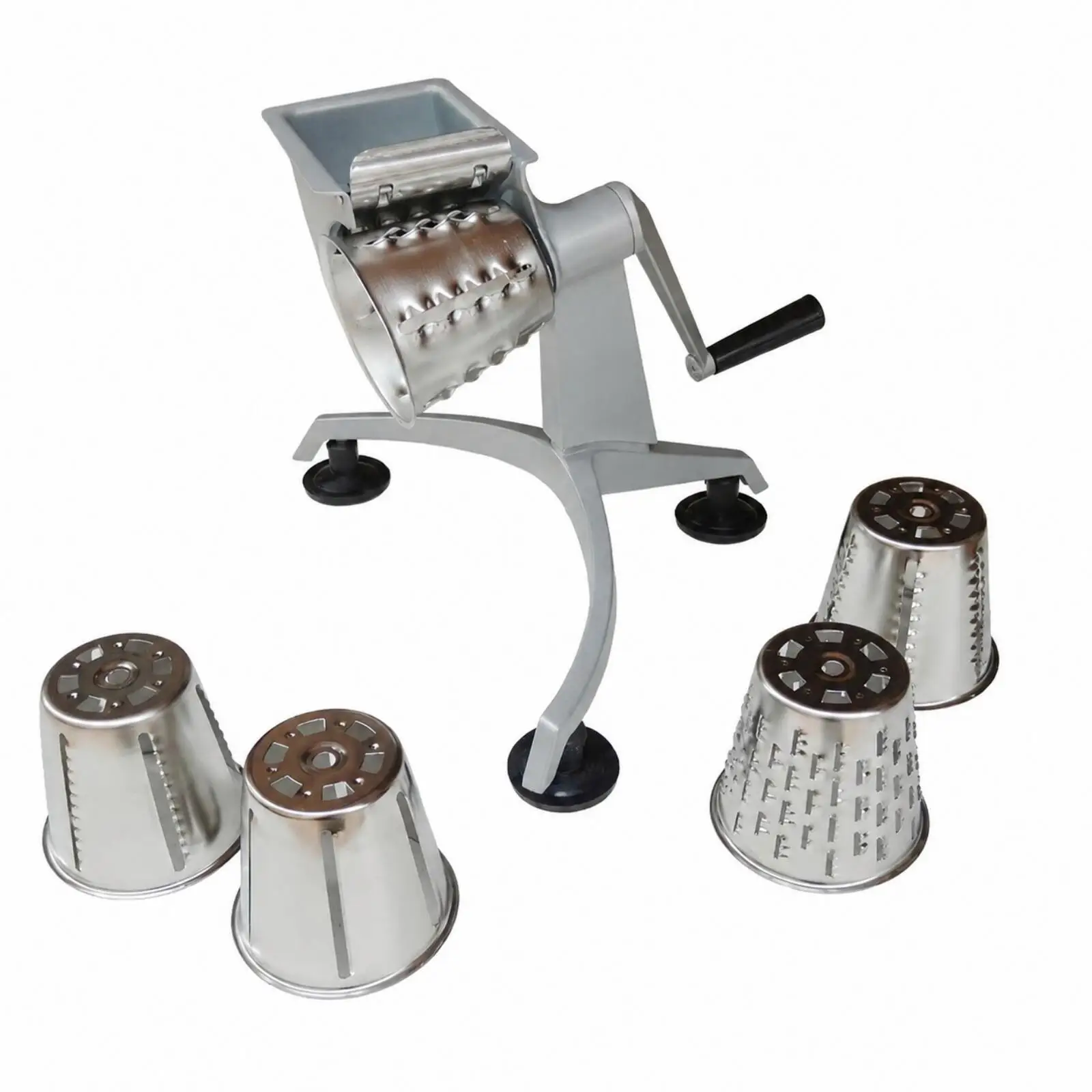 Manual Vegetable Slicer and Shredder Stable Rotary Vegetable Slicer with Interchangeable Drums for Home Cooks, Busy Families,