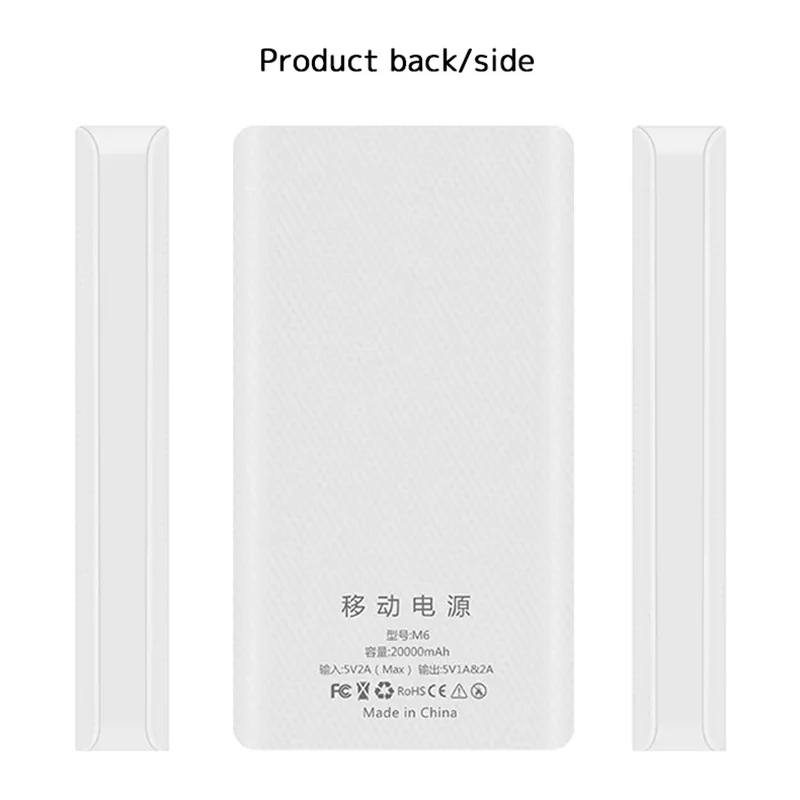 New Power Bank Shell 6*18650 Battery Charger Box Digital Display Powerbank Shell Portable Power Kit Battery Case Type-c Micro