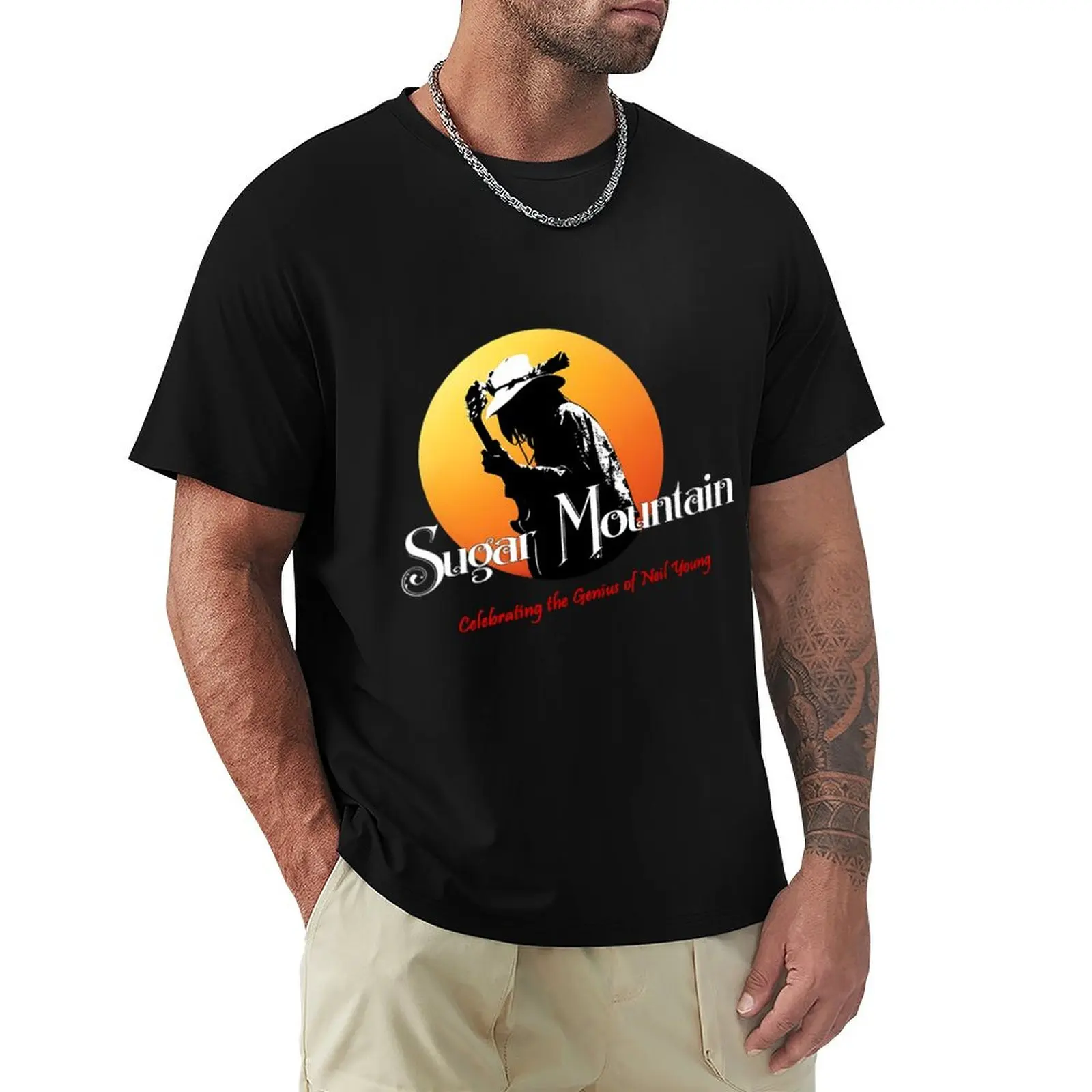 Sugar Mountain Neil Young Art T-Shirt Holiday Party Tee Shirt