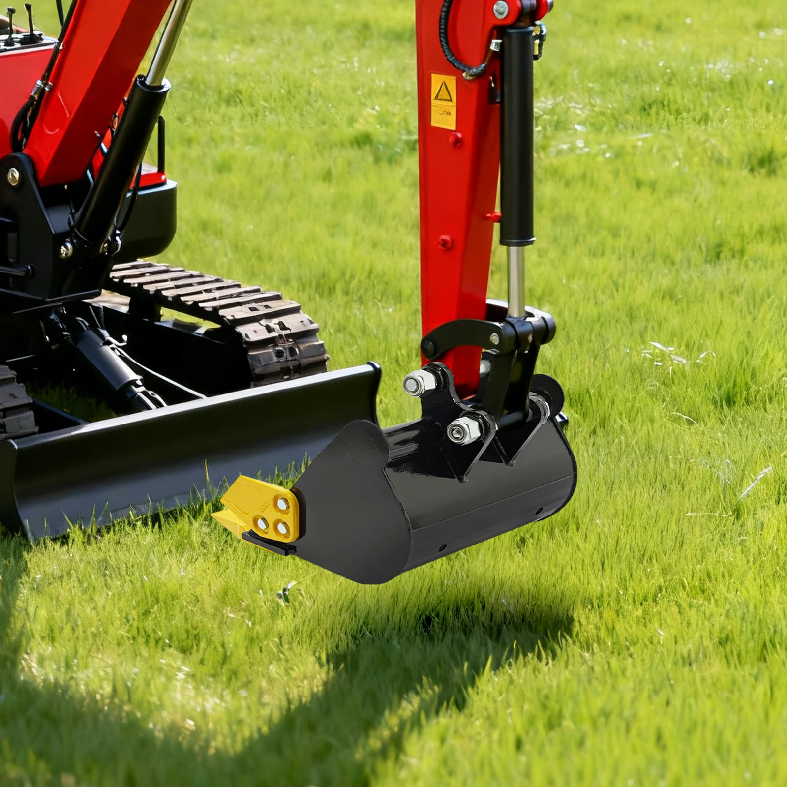 دلو حفارة 40 سم، دلو حفارة صغير بأسنان معدنية، دلو حفارة صغير لأعمال البناء والزراعة