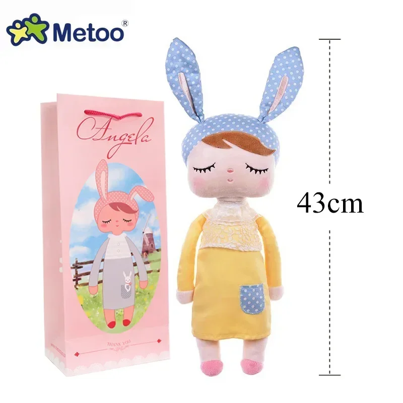 Metoo Angela Doll Rabbit with Paper Bag Boxed Stuffed Animals Plush Toys Sleep Dolls Kids Appease Baby Birthday Holiday Gifts