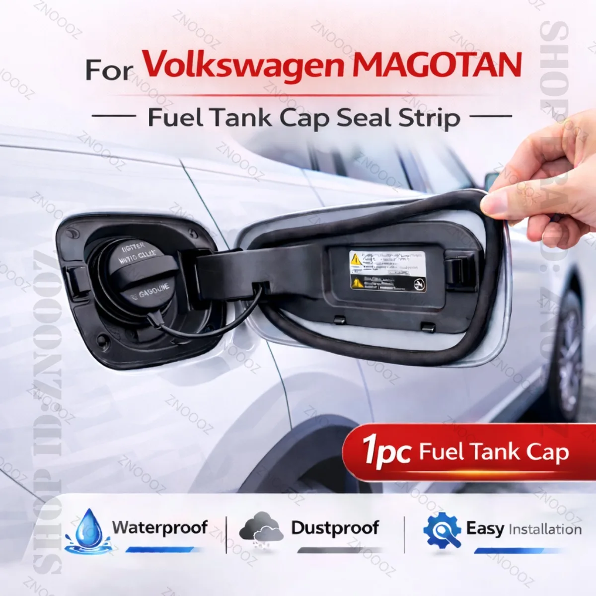 

Car Seal Strip Rubber Double Layer Dustproof Waterproof Sealing Protector Gas Cap Trim 1pc Fuel Tank Cover For VolkswagenMAGOTAN