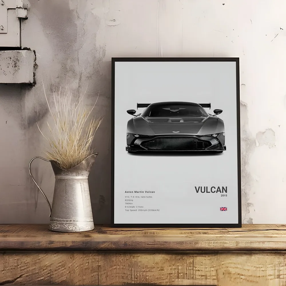 HD Luxury A-Aston M-Martin DB11 9 5 S Ventage S Vulcan Supercar Cool  Poster Home living room Wall Art Garage Room Decor