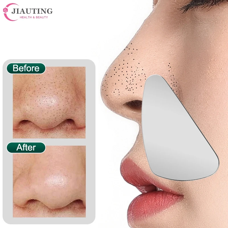 Aço inoxidável raspador cosmético, cravo espátula, raspagem facial, massagem, cabelo folículo limpeza ferramenta, maquiagem profissional ferramenta