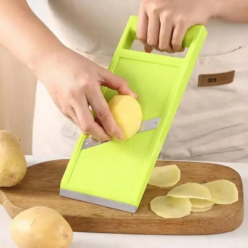 

1PC Potato Household Multi-Functional Stainless Steel Hand-Held Vegetable And Fruit Slicer Hanging Kitchen Tools