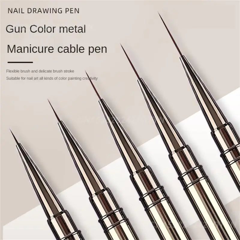 1~4PCS Pull Pen Metal Not Easy To Roll Brush Smudged Flexible Easy To Operate Suitable For Hooking Nail Pen Pull Wire