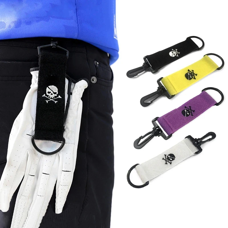

1-3pcs Double-Sided Golf Towel Sticker Lightweight With Buckle Cleaning Towel Ball Sticker Mini Skull Design Sport Accessories