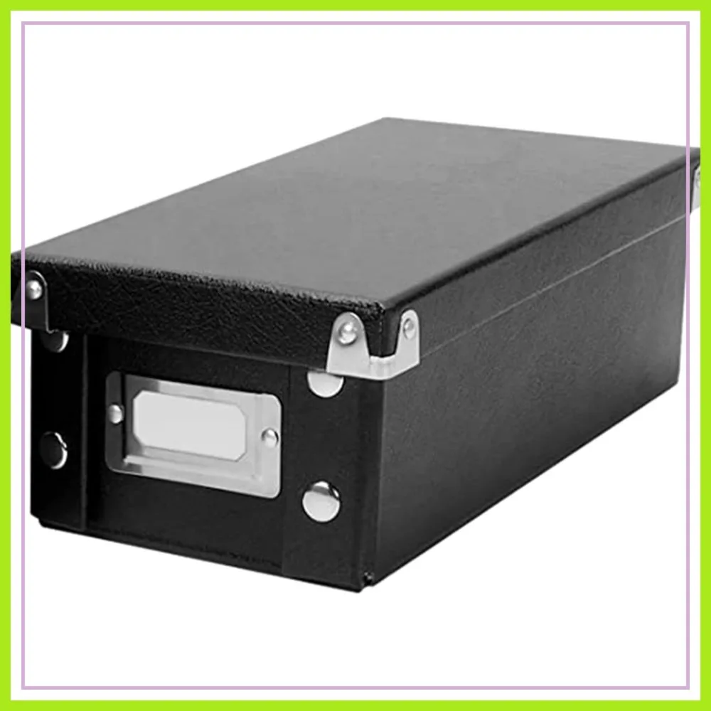 

Collapsible Index Card Holder Box - Fits 1100 Flash Cards, 4x6, 1 Pack, Black