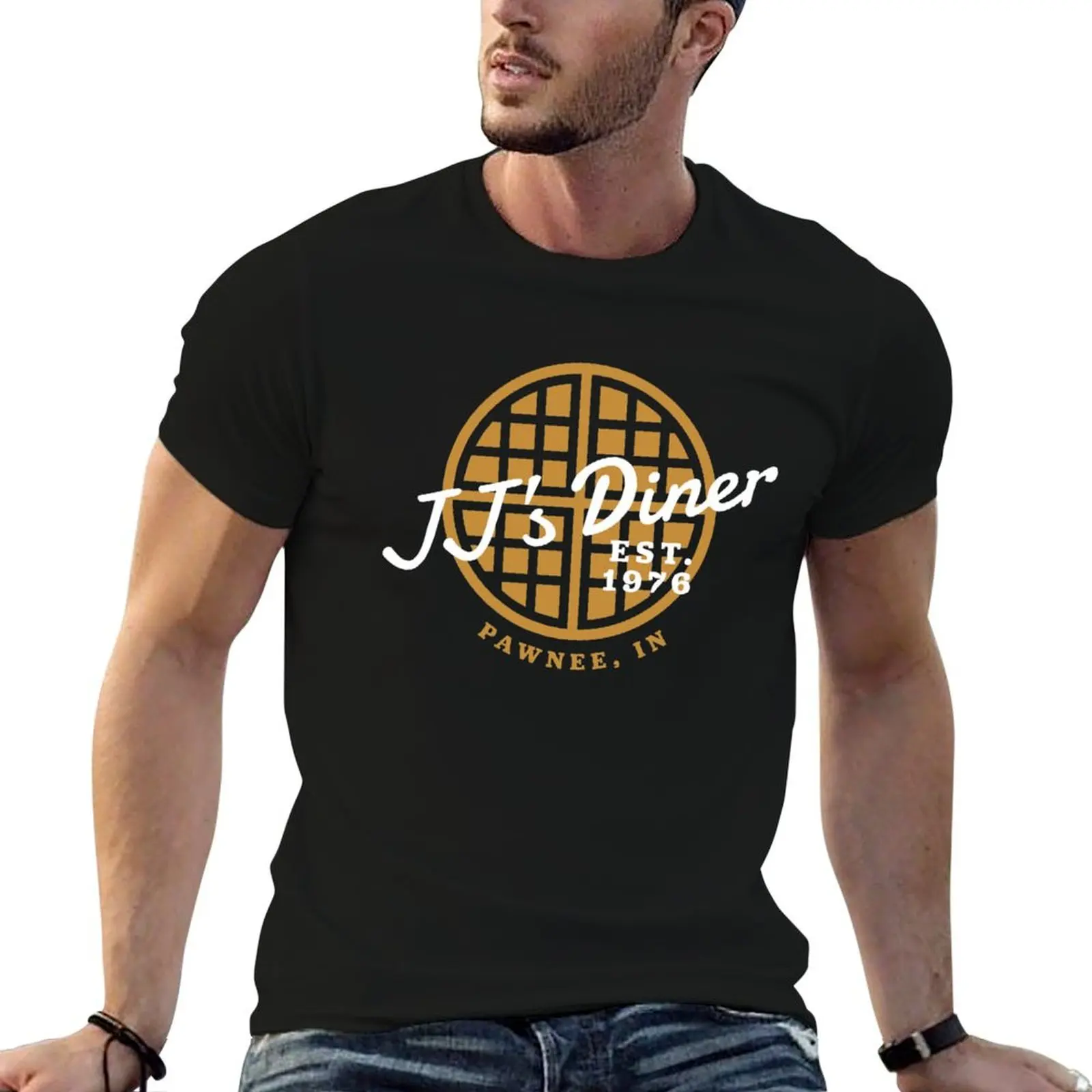JJ's Diner Pawnee Indiana T-Shirt Comfortable Work Wear Tee