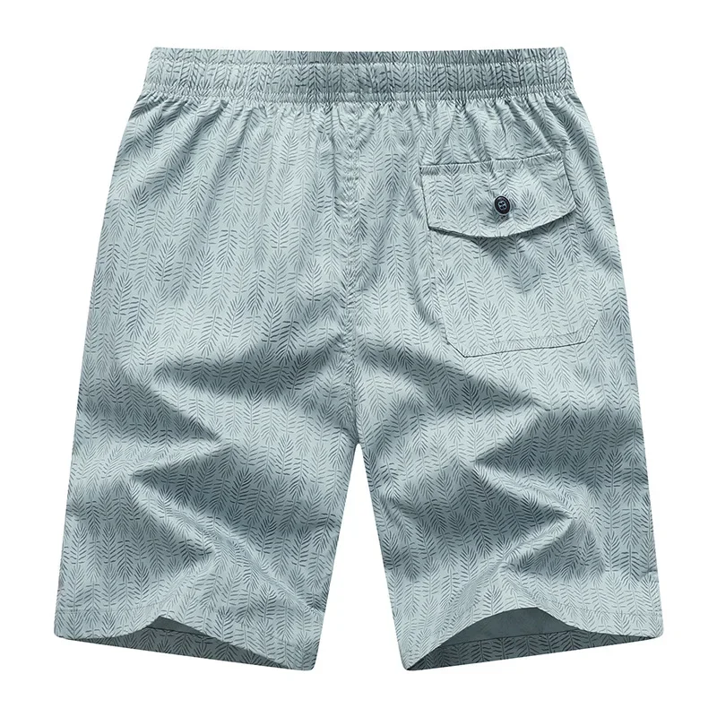 Men's Casual Shorts Oversized Cotton Beach Shorts Fashion Print Drawstring Summer Safari Style Daily Jogging Short Trousers Man