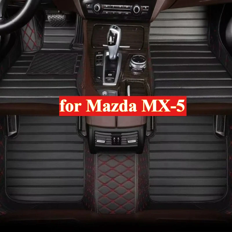 Custom Car Floor Mats for Mazda MX-5 Miata MX5 Roadster 2016-2025 Weather Anti-Slip Interior Accessories Carpet Rugs Trunk Foot