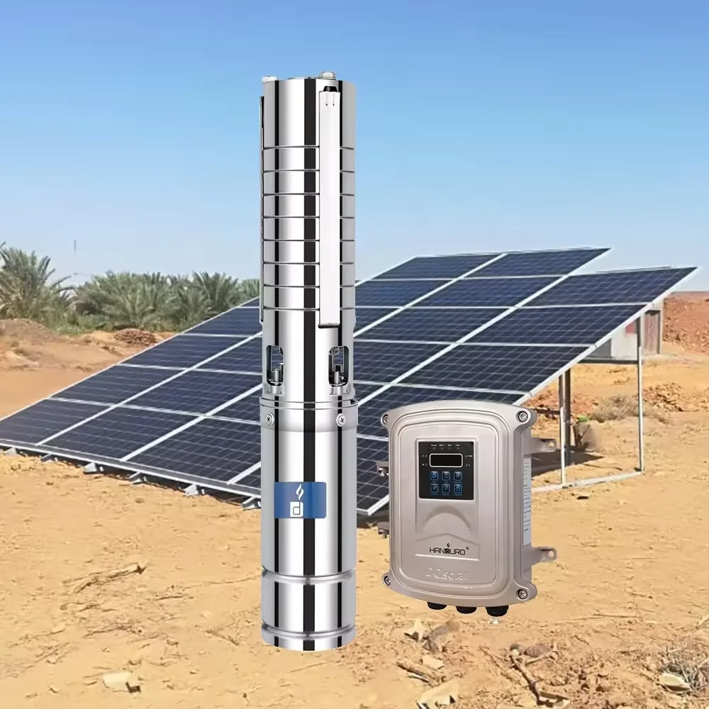 

20HP 192M Solar Submersible Pump 52m3/h Flow Deep Well Pump 3'' Outlet Watering for Agriculture Irrigation
