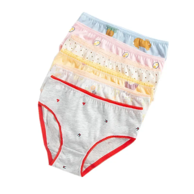 12 Pieces/Lot 100% Cotton Girls Underwear Chirdren Briefs Panties Kids Tnn0001