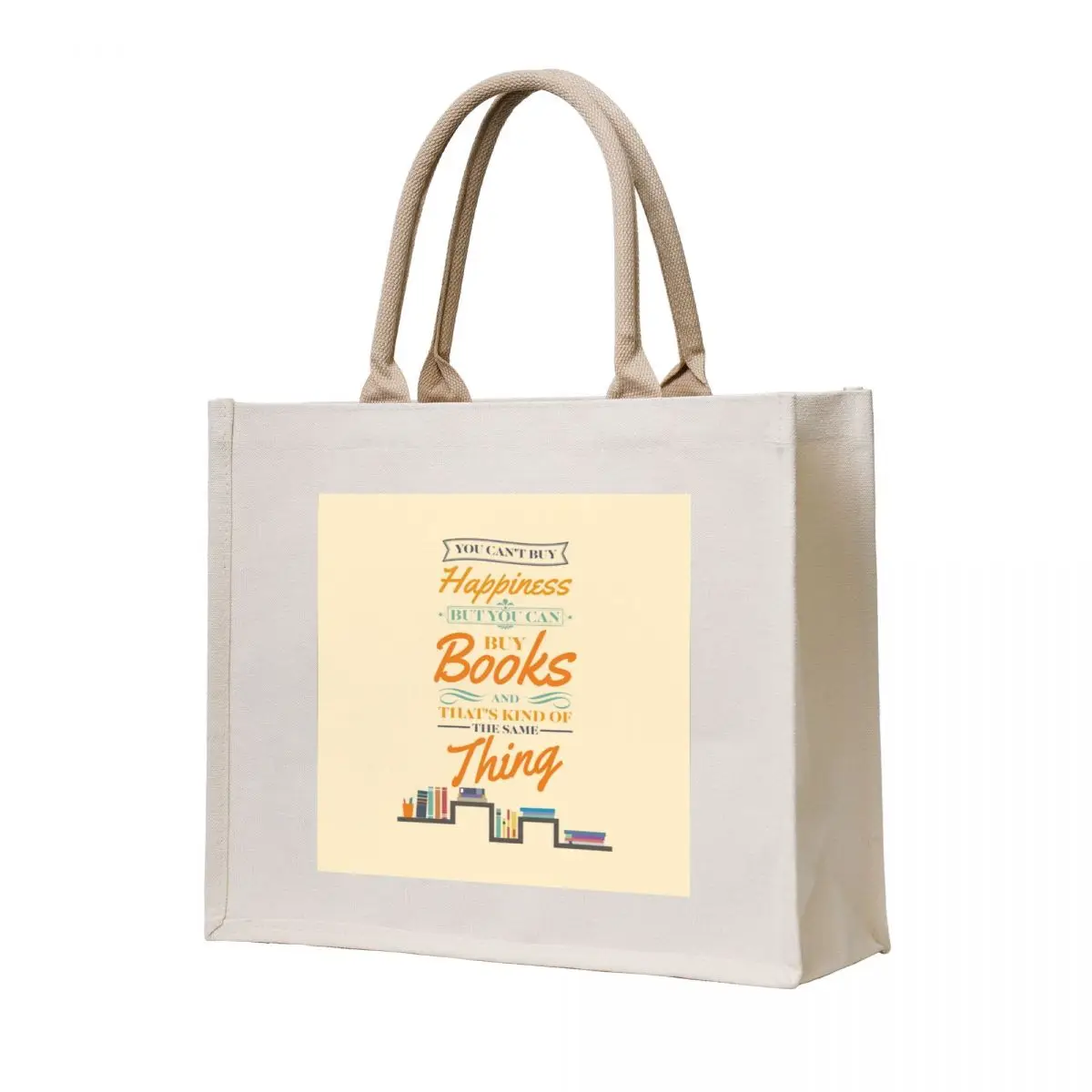 

You can't buy happiness but you can buy books and that's kind of the same thing Tote Bag shopping cart bags tote bag screen