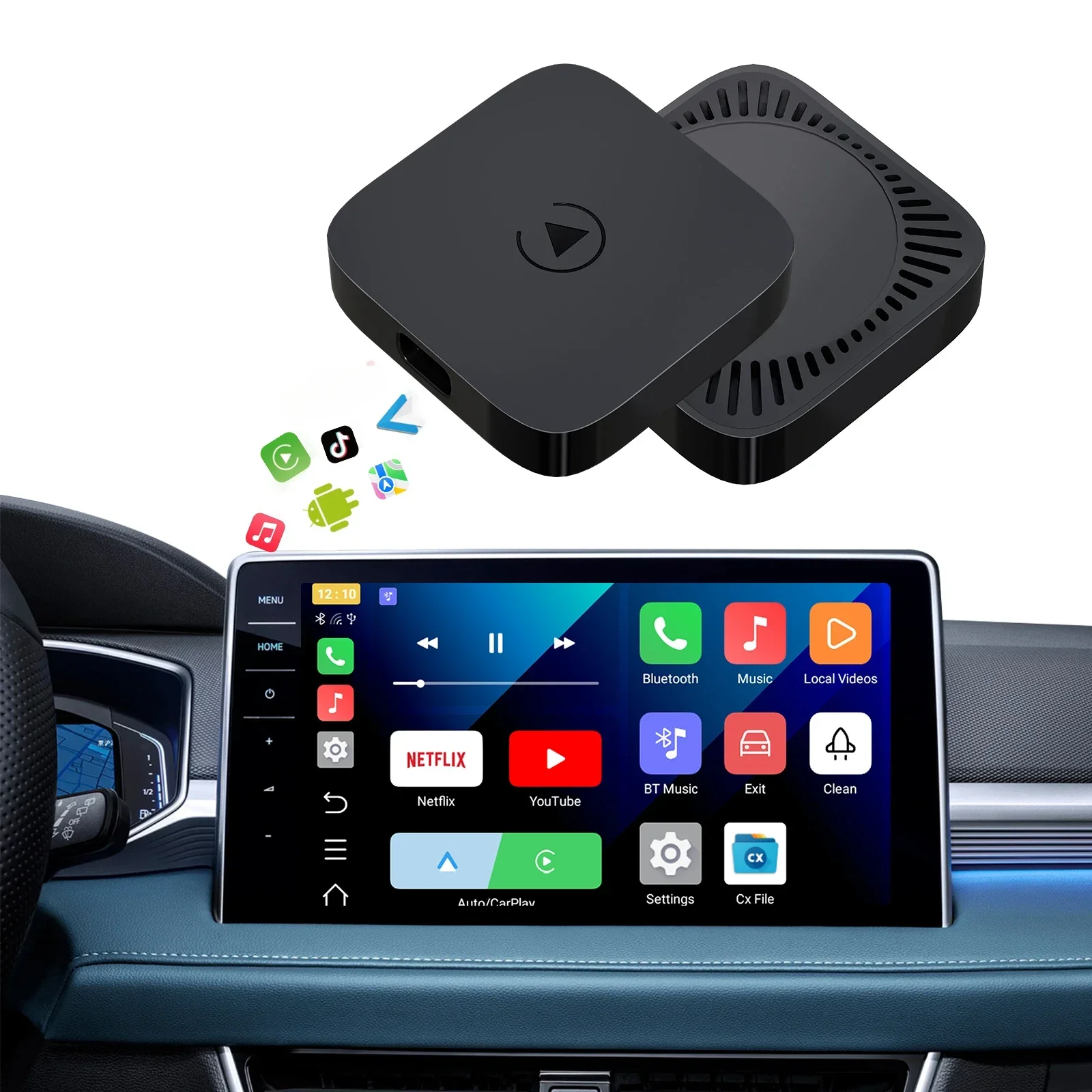 

Wireless CarPlay Android auto AI Box with Android13 2+16GB Smart TV car play for Factory Wired CarPlay