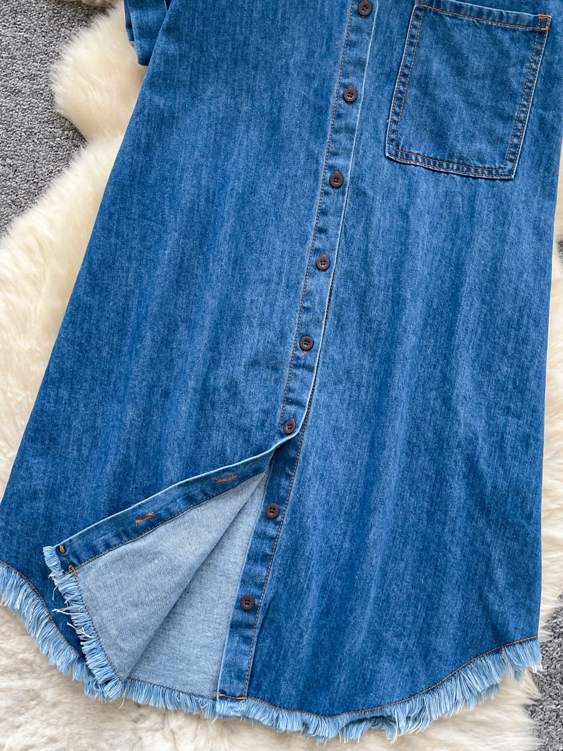 Casual Loose ort Sve Denim Dr Women's Summer Slimming Straight Leg Pants High Waist A-Line Skirt Korean Sle Commute