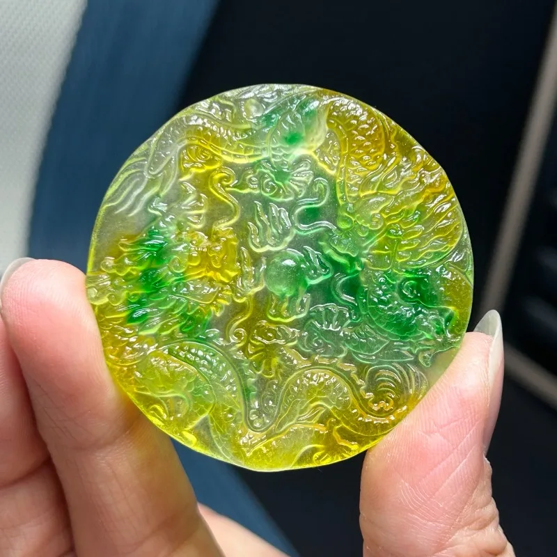 

Natural High Ice Floating Flower Round Brand Pendant, New Antique Men's and Women's Simple Pendant Necklace