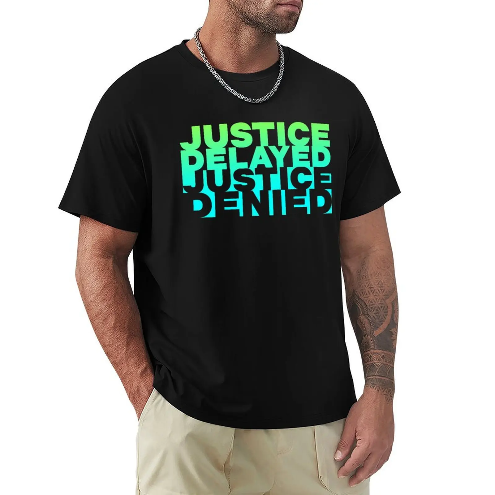 Camiseta Justice Delayed Is Justice Denied, camiseta deportiva ligera para correr