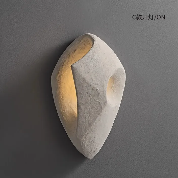 2026 Multi Scene Micro-cement Decor Wall Lamp Wabi-Sabi Soft Light For Homestay Bedroom Corridor Stair Soft Fixture