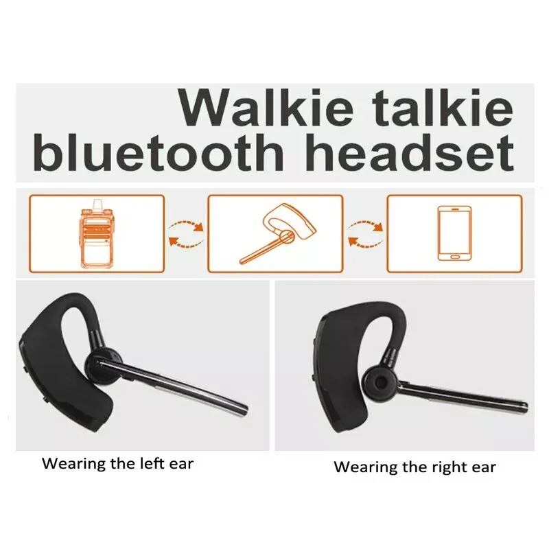 Walkie Talkie Wireless Bluetooth Headset Two Way Radio Wireless Earphone for Motorola XirP8668 XPR6300 XPR6500 XPR6550 DGP8000