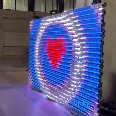 Led Matrix RGB Mechanical Wall Lights Interactive Screen Scalelike Matrix Artnet Display Stage Light for