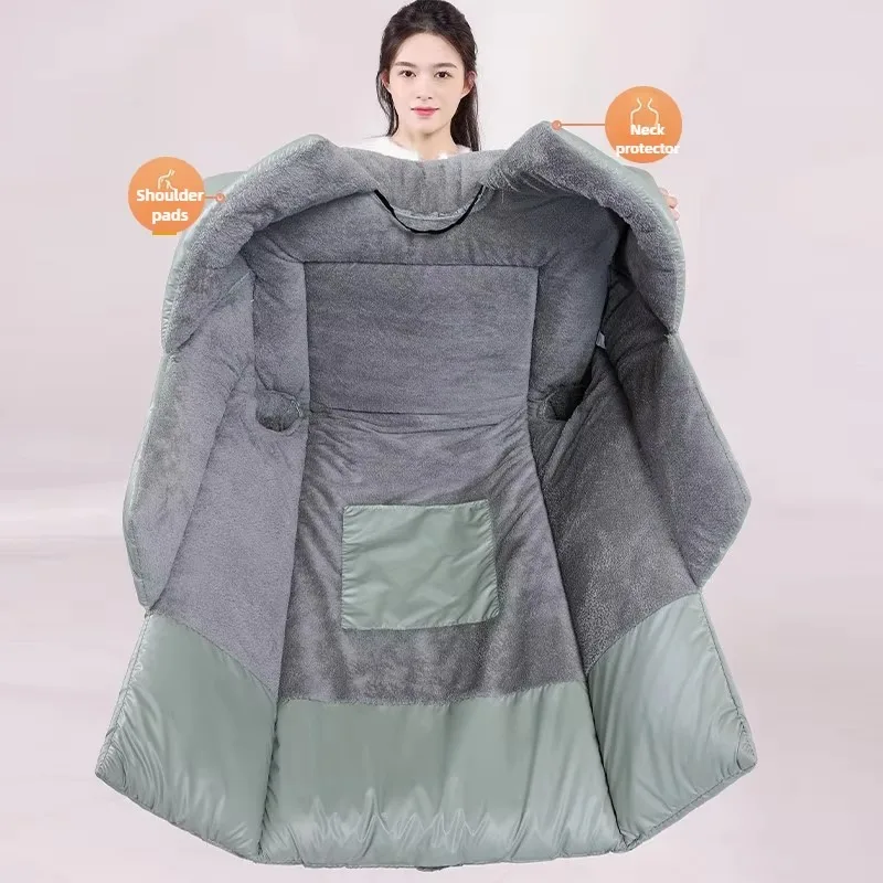 Hots Winter Electric Vehicle Rainproof and Windshield Battery Motorcycle Piled Thickened Waterproof Windshield Cover