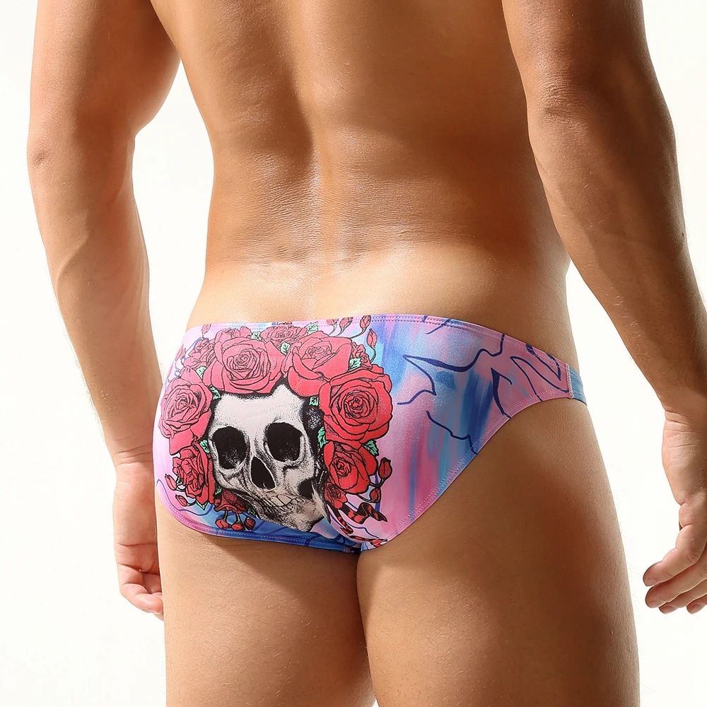 Sexy Mens Underwear Briefs Printed Panties Calzoncillos Hombre Slip Calcinhas Cuecas Underwear or Bikini Swimwear Nylon Fast Dry