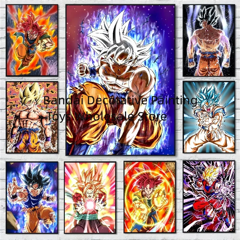 Canvas Artwork Painting Dragon Ball Goku Room Home Prints And Prints Wall Stickers Children\'s Bedroom Decor Christmas Gifts