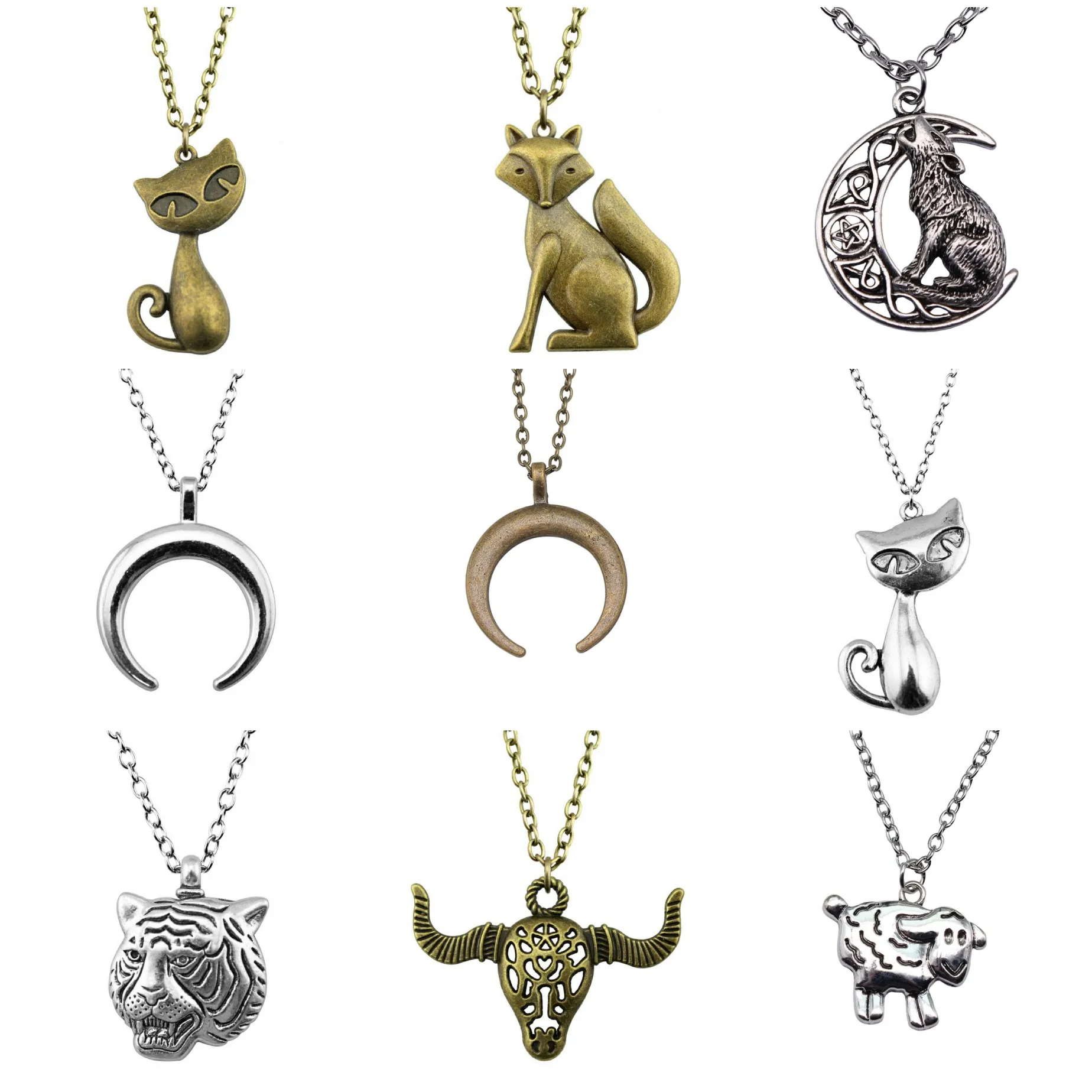 Tiger Jungle Animal Wild Theme Charm Necklaces Pendant Necklaces With {CHAIN} For Women Fashion Jewelry