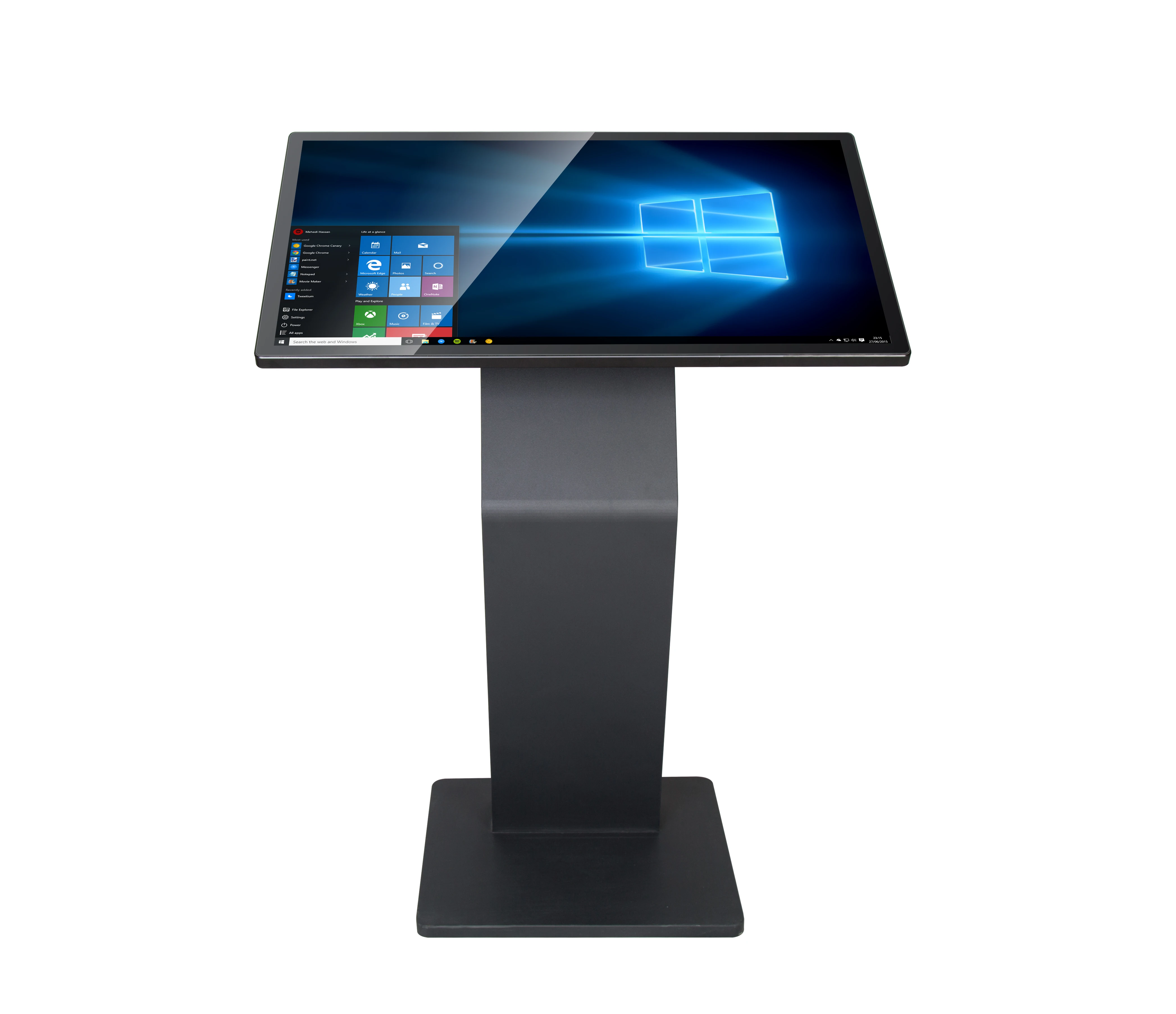 Horizontal LCD Interactive Kiosk 10-Point Multi-Touch Screen Self-Service Wayfinding Digital Signage Totem