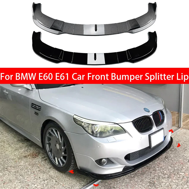 

For BMW 523i 525i 528i 530i 535i 540i 550i M Sport 2005-2010 Tuning E60 E61 Car Front Bumper Splitter Lip Diffuser Spoiler Guard