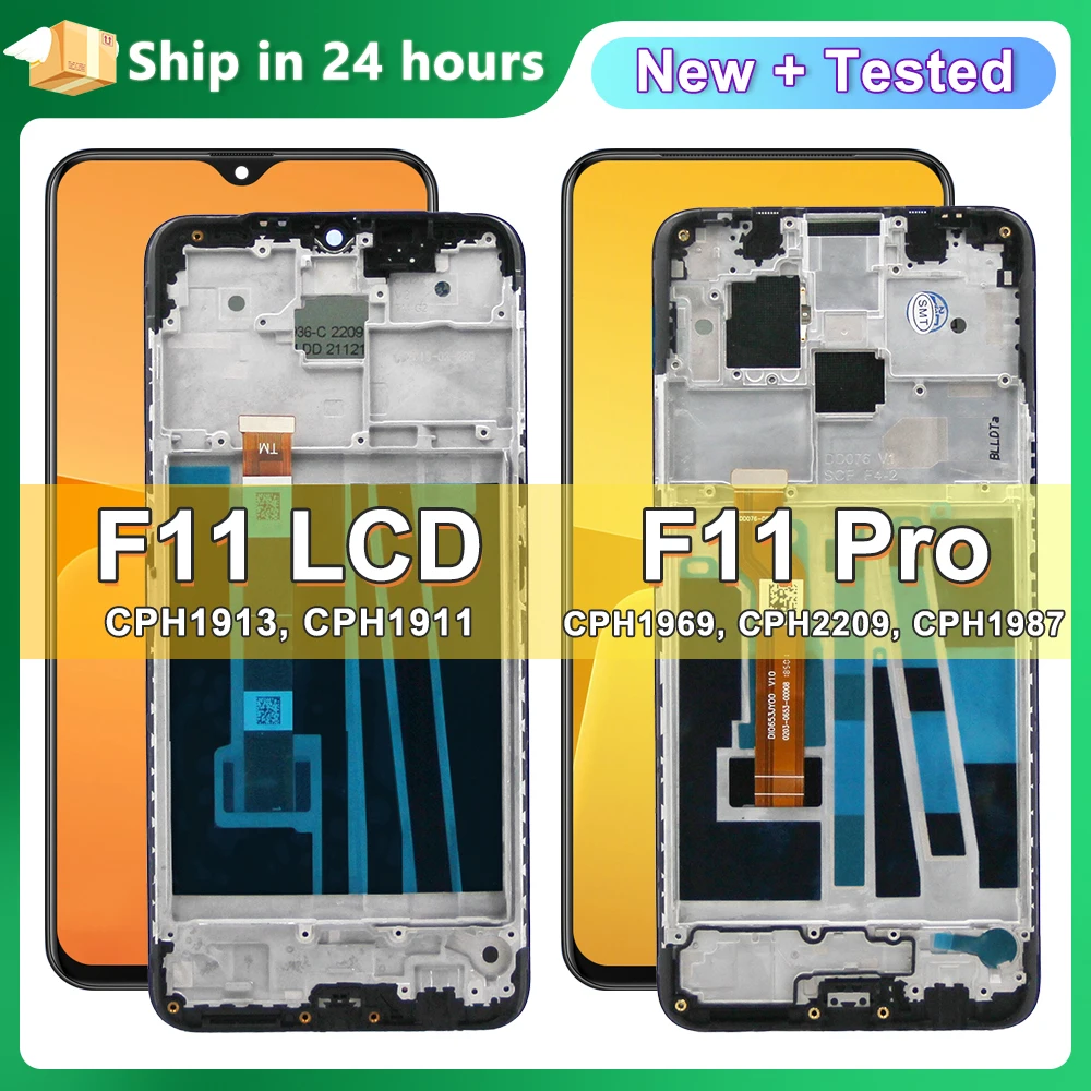 Display Screen for Oppo F11 Pro CPH1969, for Oppo F11 CPH1913 Lcd Display Touch Screen Digitizer With Frame Assembly