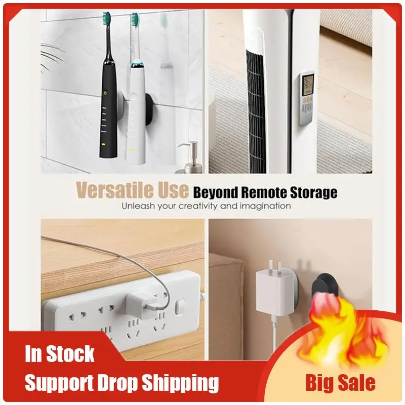 Top Deals Magnetic Remote Control Holder Wall-Mount, No-Drill, Self-Adhesive Storage Bracket For TV Remote Controls