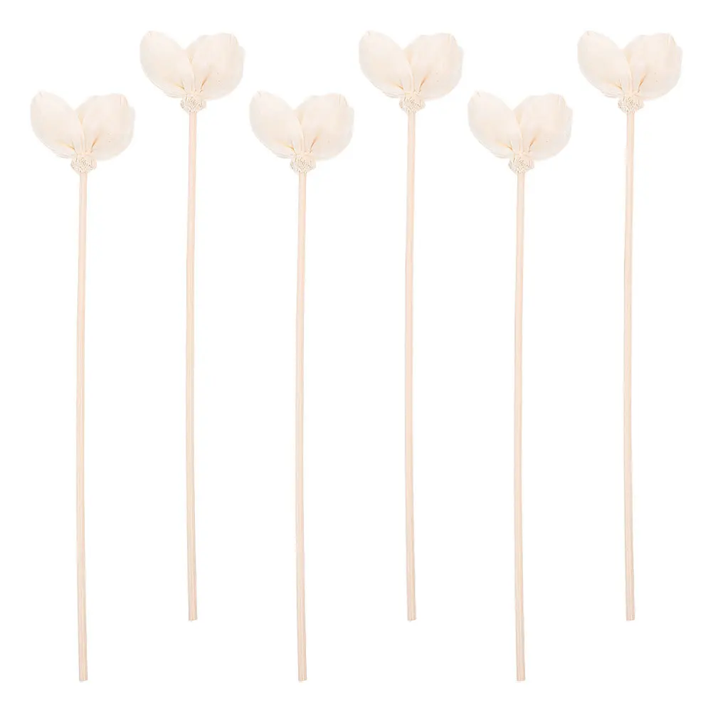 6Pcs Rattan Essential Oil Sticks Aromatic Diffuser Refills Home Office Decorative Aromatherapy Flower Reeds Fragrance