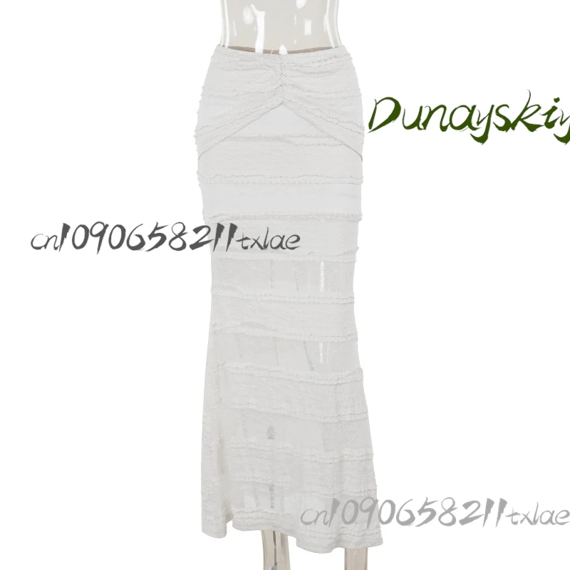 Set di abiti a sirena in pizzo natalizio Y2K con spalle scoperte e cinturino a catena e gonna a coda di pesce Festa gotica Halloween Abbigliamento elegante quotidiano