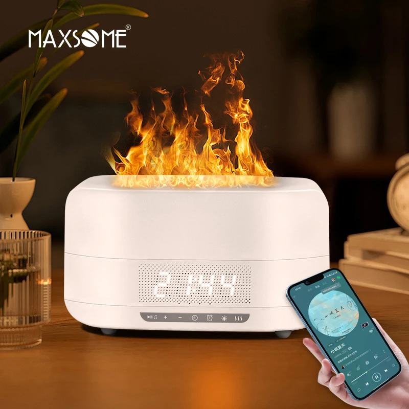 The New Flame Humidifier Home Aromatherapist App Speaker Simulates the Flame Office Bedroom Atmosphere Lamp