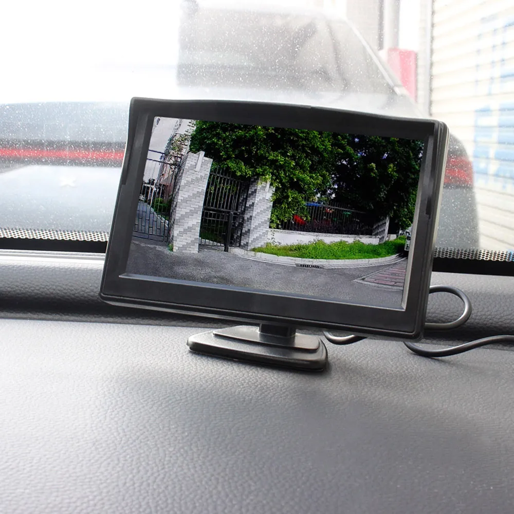 QMKJ  AHD IPS 1920*1080P 5 Inch HD Monitor For Car Starlight Night Vision Camera Vehicle Reverse Image Display TFT LCD Display