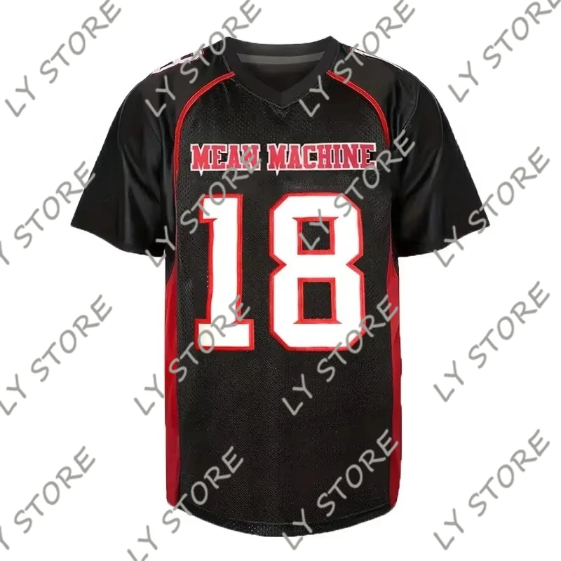 Men's Embroidered American Football Jersey Breathable Custom Shirt MEAN MACHINE Training Jersey Soccer Uniform