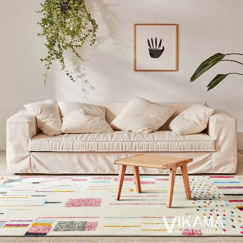 VIKAMA Living Room Rug Personalized Creative Soft Sofa Tea Table Rug Large Plush Bedroom Bed Tatami Floor Mat Home Decor 양탄자 - view 3