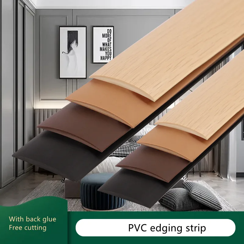 NEW Self-Adhesive PVC Wood Grain Edging Strip Skirting Sticker Waistline Wall Baseboard Waterproof Floor Corner Line Skirting