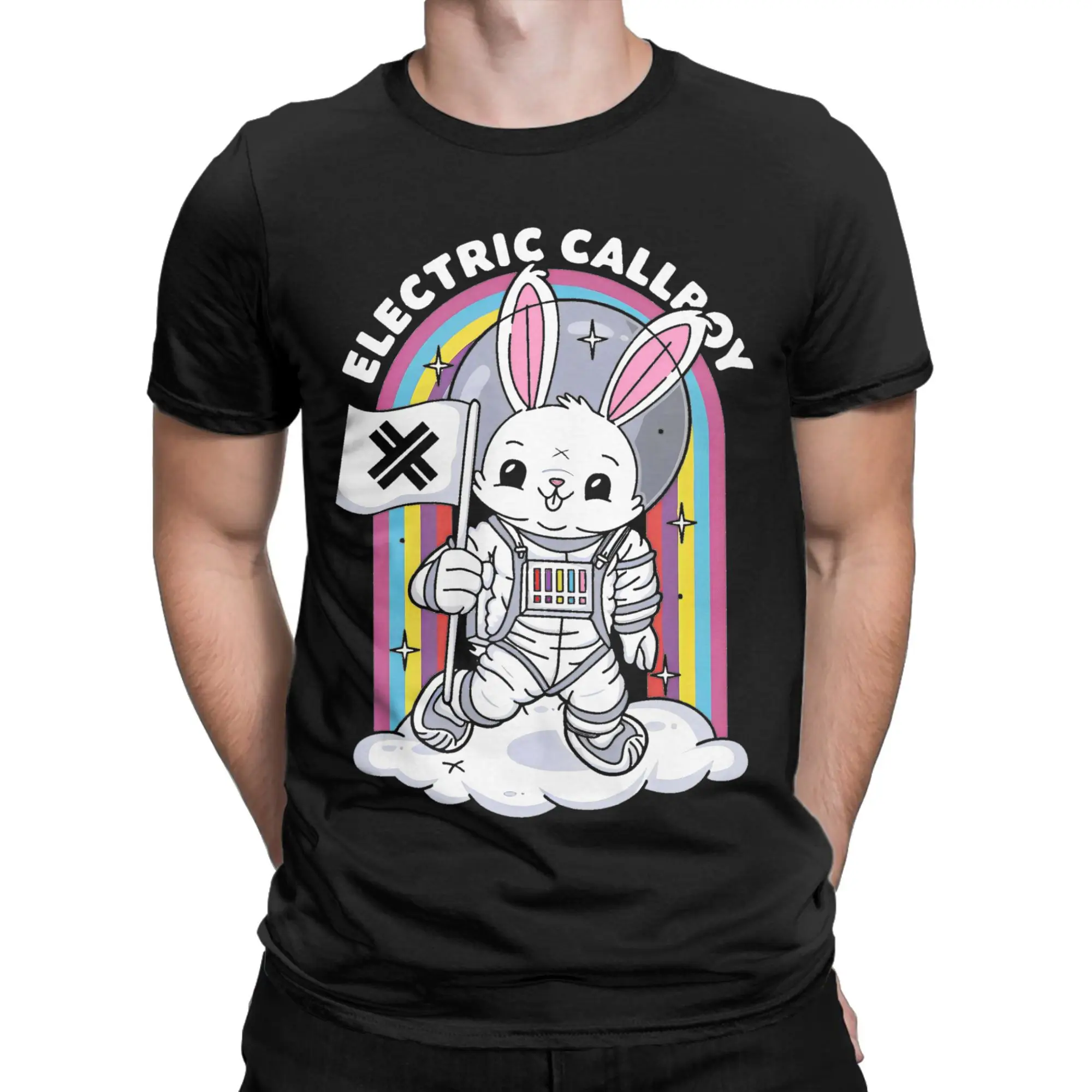 Fashion Electric Callboy Space Bunny T Shirt For Men Women Cotton Short Sleeve  Round Neck Summer Tops Shirts