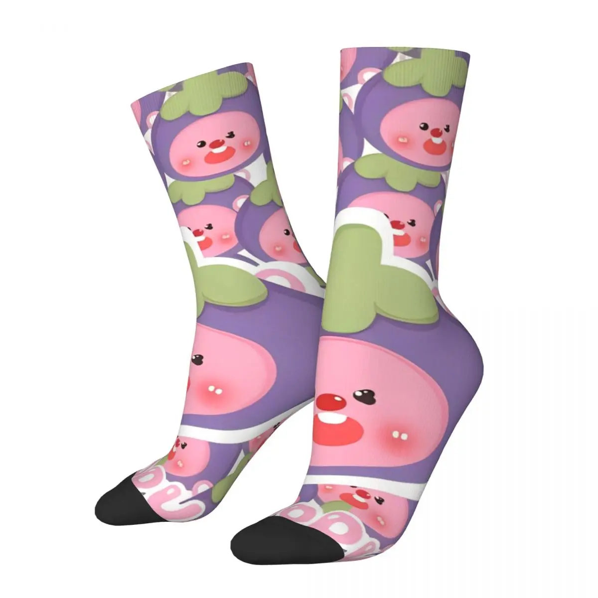 

Happy Happy Eggplant Socks Modern Stockings Men Breathable Running Socks Winter Graphic Anti Bacterial Socks