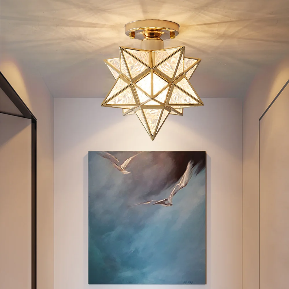 Modern Nordic LED Ceiling Lights Lamp Acrylic Star Flats Loft Study Aisle Corridor Balcony Chandelier Indoor Lighting lustre