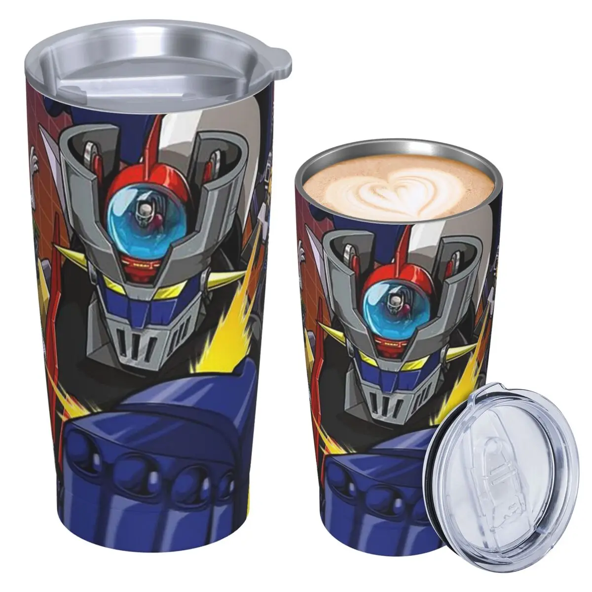 Mazinger Z Mad Robot Grendizer Anime Manga Stainless Steel Tumbler Vacuum Insulated Mug Thermal Cold Bottle Straw With Lid 20oz