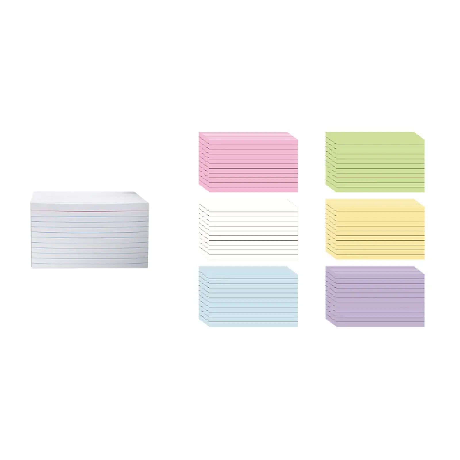 Ruled Index Cards Flashcards Study Cards, Memo Note Scratch Pads para o Trabalho Reunião Escola Office Desk Acessórios