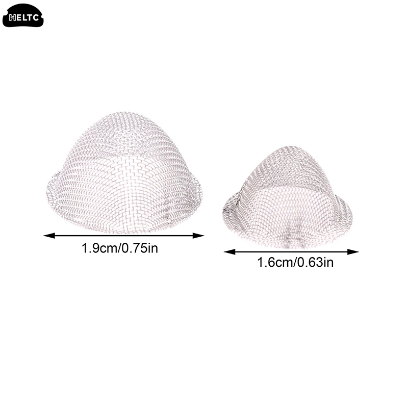 10Pcs Stainless steel Tobacco Pipe Metal Filter Ball Stainless Screen Pipes Tube Cap Filter Mesh Household Tobacco Accessories