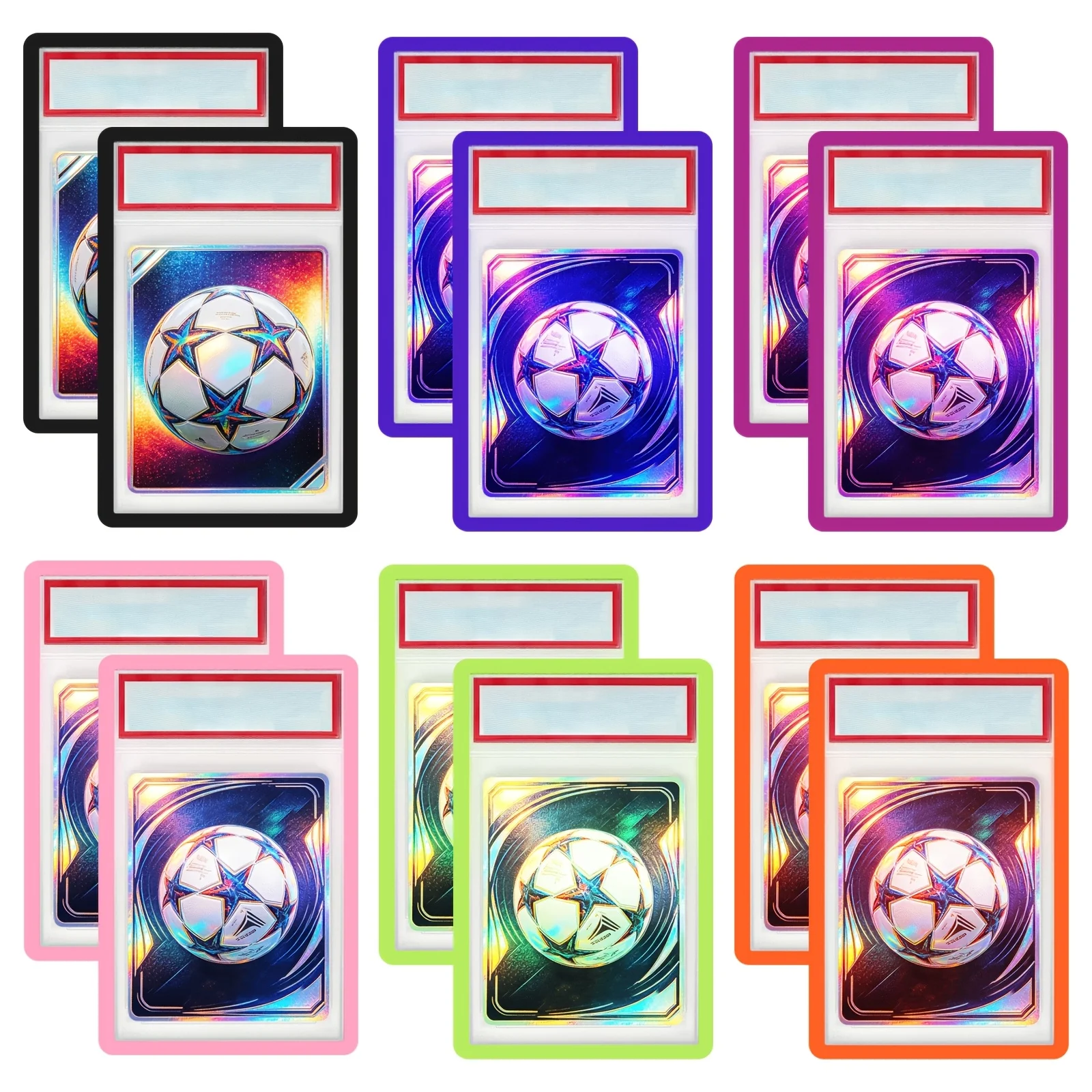 

12x for PSA Trading Card Soft Silicone Frame Shock Absorption Tight Fit 35PT Protective Case Matte Silicone Rating Cards Holder